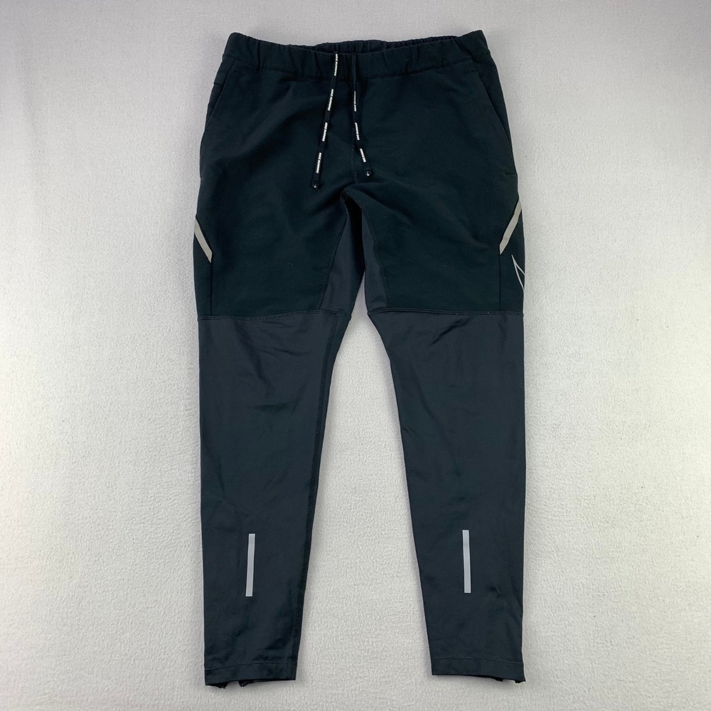 Nike City Hybrid Pants Mens Medium Black Ankle Zip Slim-Fit Performance Training